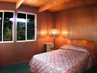 cabin bedroom.